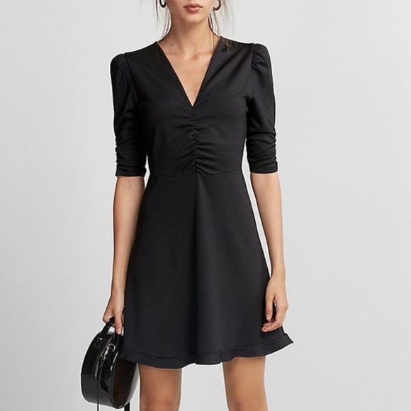 Express Dresses & Skirts - NWT Express Flutter Hem V Neck Dress
